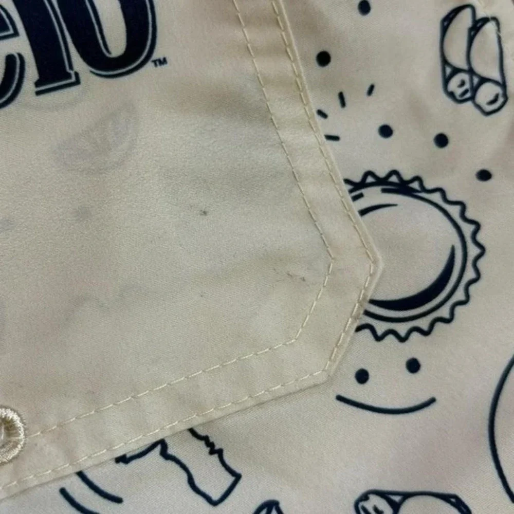 pacsun‎ x modelo cream yellow swim trunks, new with tags, minor imperfections